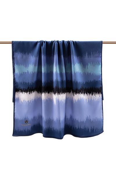 Vissona Indigo Colored LUXURY MEDINA Silk - 75x195 Ανθεκτικό στις ραφές
