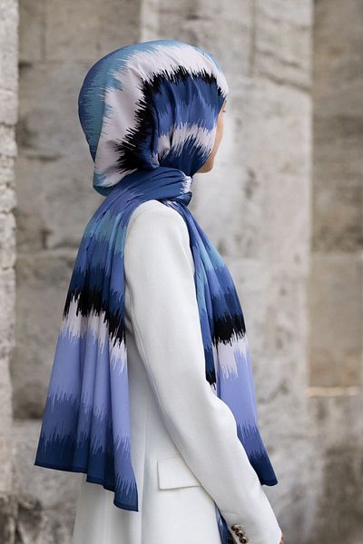 Vissona Indigo Colored LUXURY MEDINA Silk - 75x195 Ανθεκτικό στις ραφές