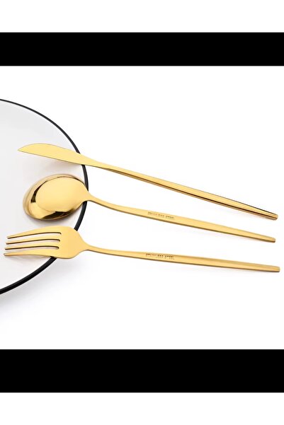 LOVYCO Gold 6 Kişilik 24 Parça Çatal Kaşık Bıçak Seti
