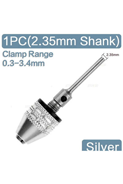 BGA 1 adet Anahtarsız Matkap Mandreni Darbeli Uç Adaptörü, 0,3-3,4mm Sıkma Aralığı, 2.35mm shank