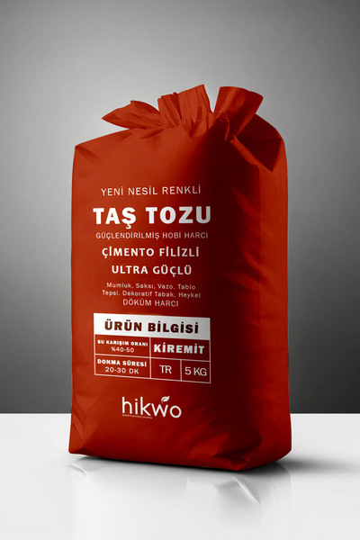 Hikwo Renkli Taş Tozu - Mumluk Döküm Harcı - Beton Harcı - Kiremit 5 KG
