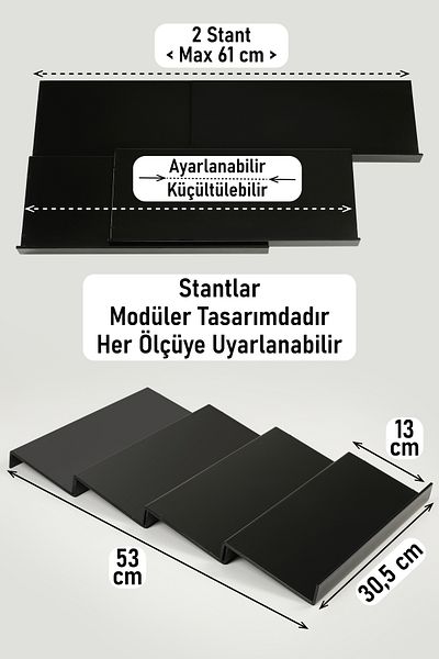 color house 4 Pcs Black Drawers - Kitchen Cabinet Organizer, Condiment Organizer (Z305)