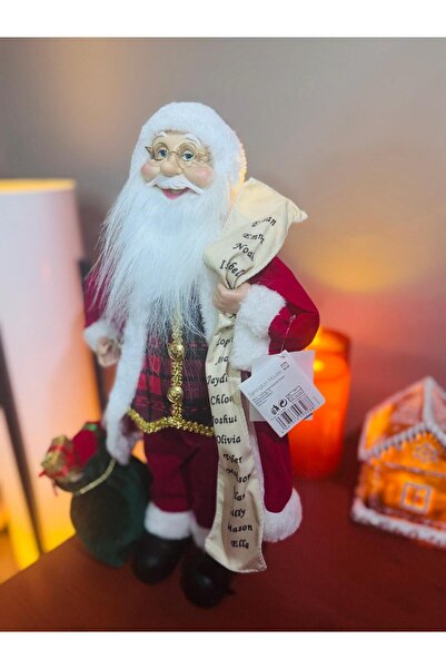 Genel Markalar Noel Baba 45cm Hediye Listesi Ve Çuval Aksesuarıyla Yılbaşı Süsü