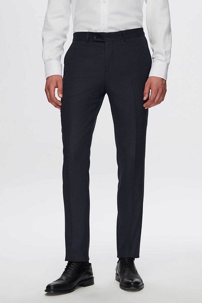 Twn Παντελόνι Dobby Navy Blue Fabric