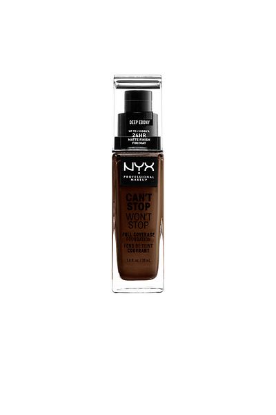 NYX Professional Makeup Can't Stop Won't Stop Foundation mit vollständiger Abdeckung #deep Ebony Nyx Professional Make Up 30 ml