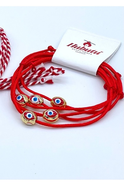 Concept HuBuTU Set of 10 Pieces (5*2 Pieces) Gift Card, Gelatin and Red Rope Wish Bracelet