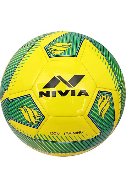 Nivia كرة قدم تدريب Dom10 | صفراء | مقاس 5 | مخيطة آليًا | طبقة علوية من مادة...
