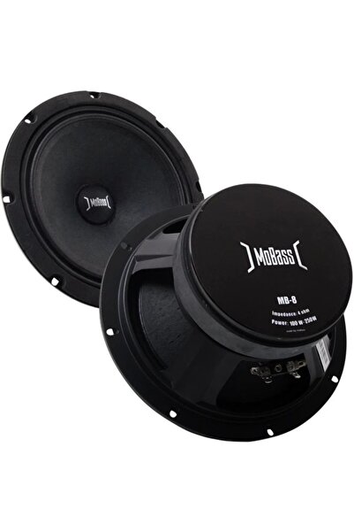 MOBASS Efsane Mb-8 8 Inç 4 Ohm 100w-250w 20 Cm Mıdrange (2li Takım) Oto Hopar...