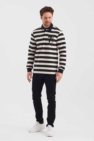 ALEXANDERGARDI POLO GÂT BRODAT APLICAT DUNGI REGULAR FIT SWEATSHIRT (WK25214)
