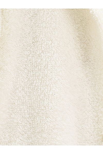 Modamorfo Ecrufarbene Plüschjacke – Größe mit Knöpfen und Taschen