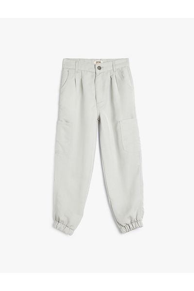 Koton Gray Girl's Trousers 5Wkg40070Aw