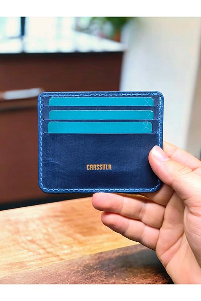 CRASSULA PREMIUM LEATHER حامل بطاقات نحيف من الجلد الطبيعي