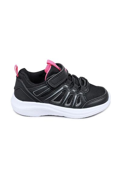 Jump 29183 Pantofi negri cu velcro pentru fete. Tenisi casual