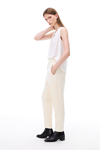 Perspective Morningstar Regular Fit Long Length Light Beige Trousers