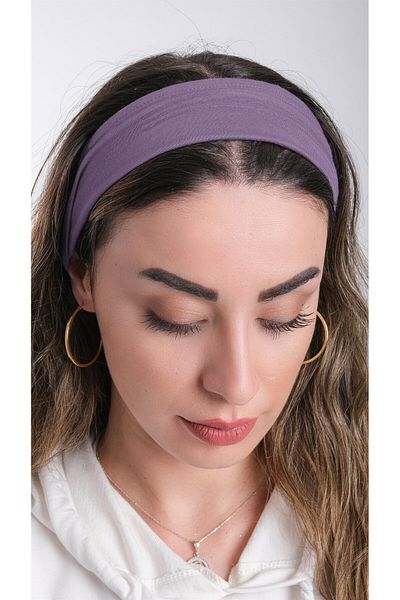 HÜRREM BONE Μωβ Πρακτικό έτοιμο κουμπωτό Hijab Bonnet Viscose Fabric Plain 3007_22