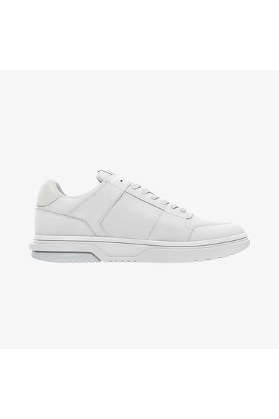 Tommy Hilfiger White Leather Sneaker - Brand Logo, Rubber Outsole, Casual Use, En0en025