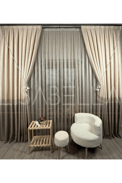 LisabellaHome Elegance Pano Fon Perde – 1/3 Sık Pile (TEK KANAT)