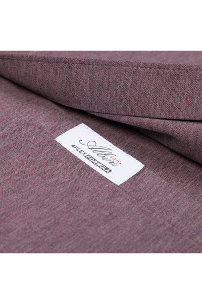 Germirli Claret Red Melange Albini Active 4Flex Soft Collar Slim Fit Shirt