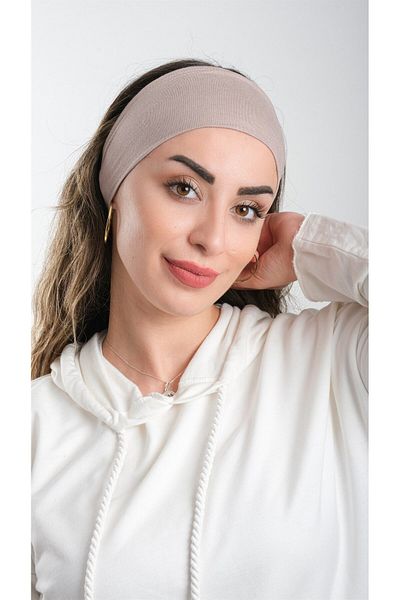 HÜRREM BONE Βιζόν Πρακτικό έτοιμο κουμπωτό Hijab Bonnet Ύφασμα βισκόζης απλό 3007_10