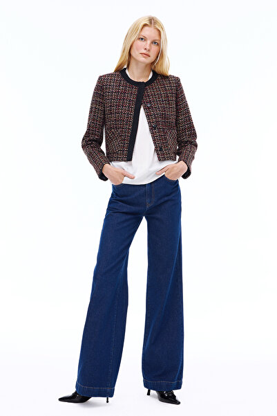 Perspective Μαύρο μπουφάν Aidias Regular Fit με κοντό μανίκι και λαιμόκοψη