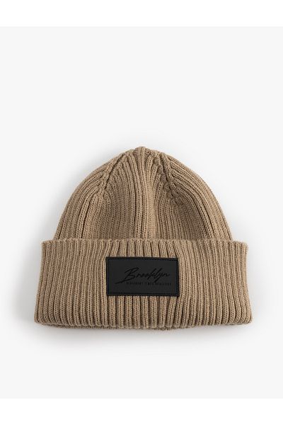 Koton Label Embroidered Layered Beret