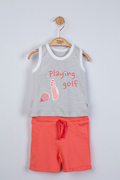 Tongs Baby Compleu 2 piese Playing golf pentru baietei, Tongs baby,Gri