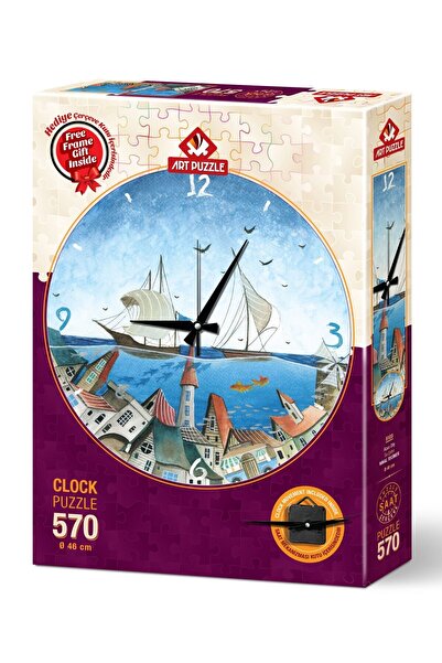 Art Puzzle 570 Piece Clock Puzzle Water City Clock 5103