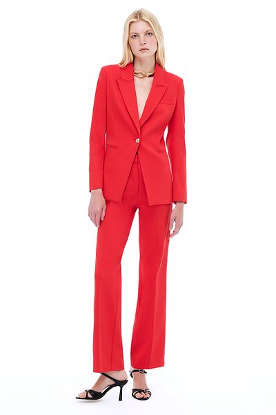Perspective Κόκκινο παντελόνι Aleras Regular Fit Long Length