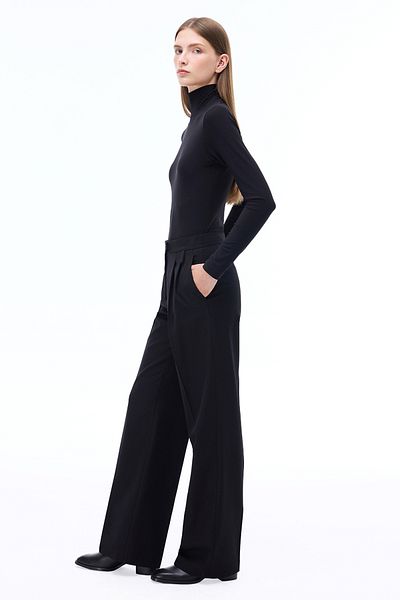 Perspective Alramis Regular Fit Long Length Black Pants