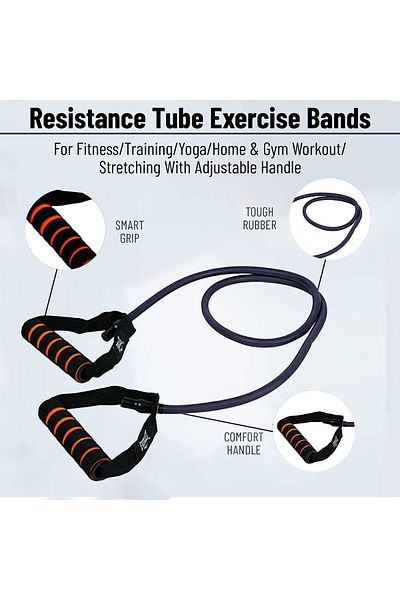 EVERLAST Ab. Extra Hard Resistance Toning Tube | 1200mm | 7mm Wall Thickness | Foam Handle | Purple