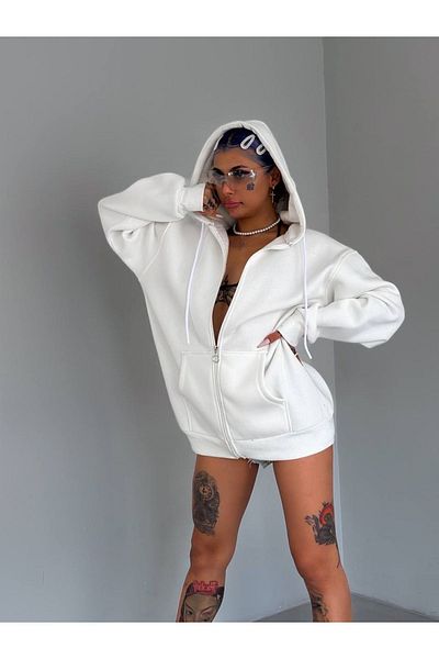 İLKCET MODA Φούτερ με κουκούλα Unisex Oversize