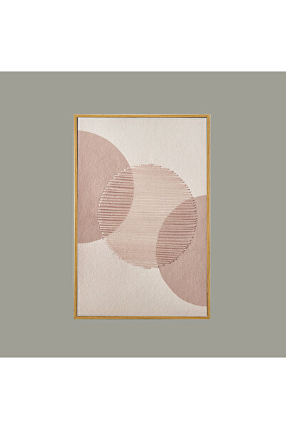 Evidea Deco Circulo Tablo - Bej - 90x60 cm