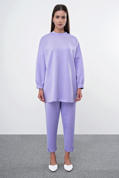 Zühre Lilac Oversize Comfortable Suit Tk-1370