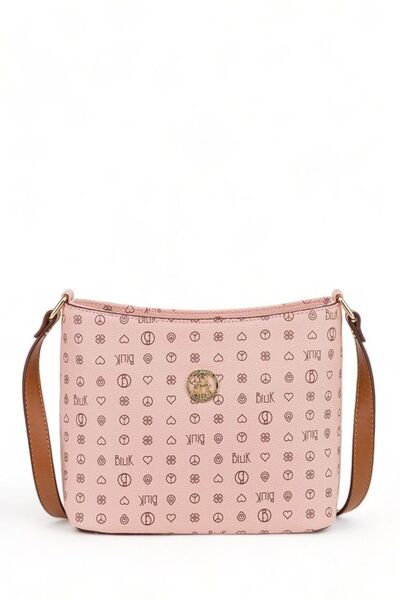 Bilik Deri Монограма Рожево-коричнева жіноча сумка через плече NV 1008-MN