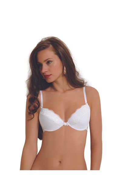 NBB White Removable Support Bra with Lace Detail