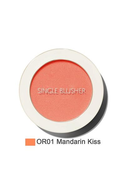 THE SAEM Single Powder Blush for Sebum Control - Saemmul Single Blusher - Mandarine Kiss (Vi̇oni̇ne)
