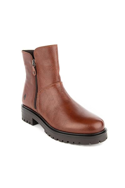 Hush Puppies أحذية جلدية تان المرأة 725029 -014