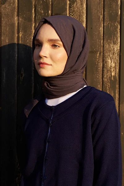 Madame Polo Εύκολα συνδυαστικό βαμβακερό σάλι - ανθρακί