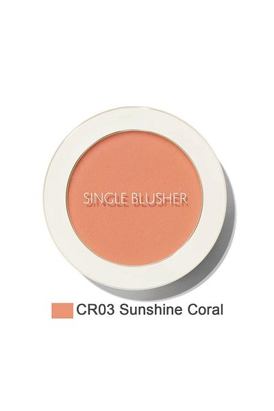 THE SAEM Saemmul Single Blusher - Sunshine Coral (Vionine), Sebum Control Powder Blusher