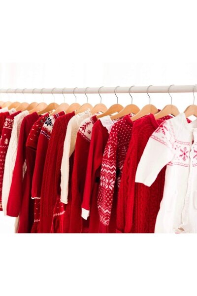 DUSOHOME Ahşap Çocuk Elbise Askısı Bebek Askısı Kıyafet Ve Elbise Askısı 16 adet