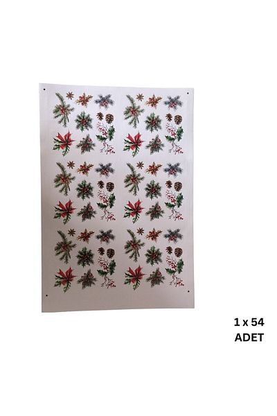roco paper Christmas Themed Sticker Set, 54 Stickers, New Year Gift Package Labels,9 Different Types