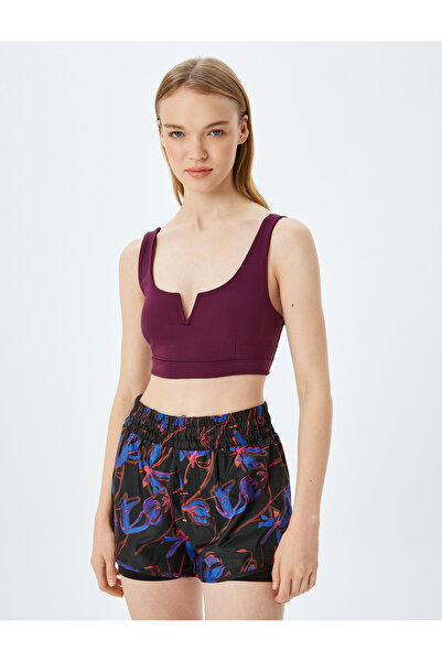 Koton Αμάνικο αθλητικό σουτιέν με λεπτή εφαρμογή με λαιμόκοψη