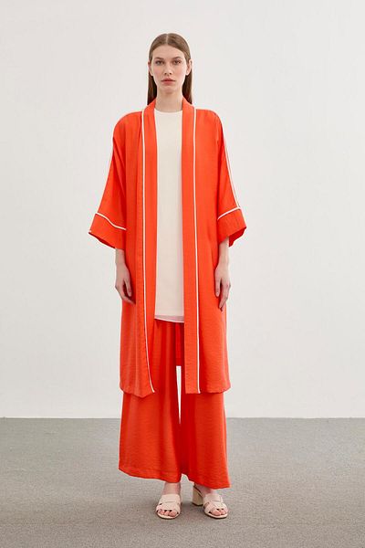 Zühre Orange Striped Triple Combination - Tk-1245