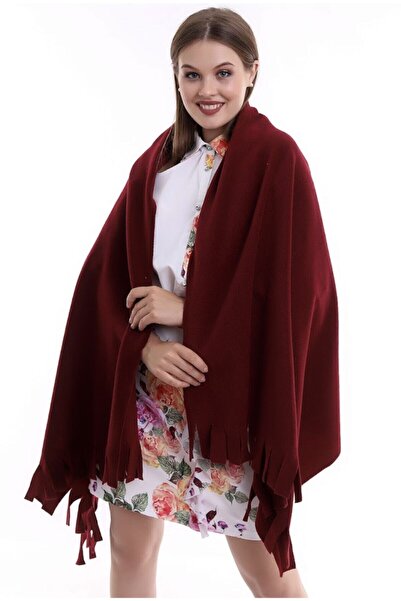 FATELLA Şal Polar Iarnă Bordeaux