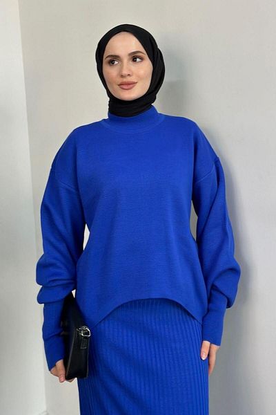 MERVEN AKYÜZ Σετ πουλόβερ Edwin Jileli Sax Knitwear