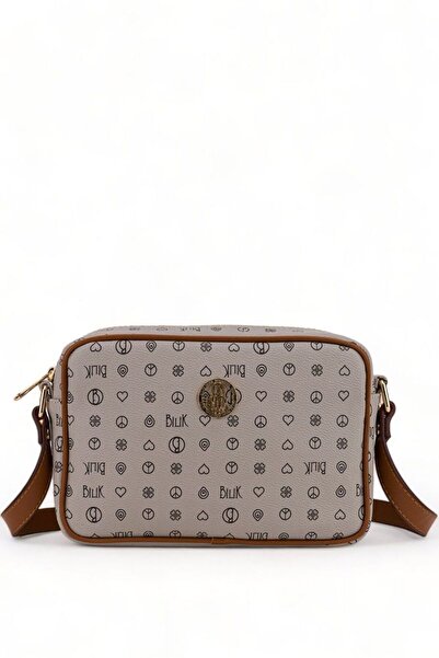 Bilik Deri Монограма Сірий-Темно-коричневий Жіноча сумка через плече NV 1002-MN