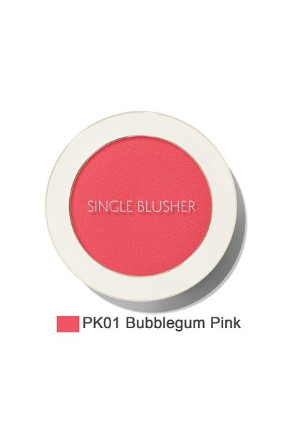 THE SAEM Single Powder Blusher with Sebum Control - Saemmul Single Blusher - Bubblegum Pink (Vi̇oni̇ne)
