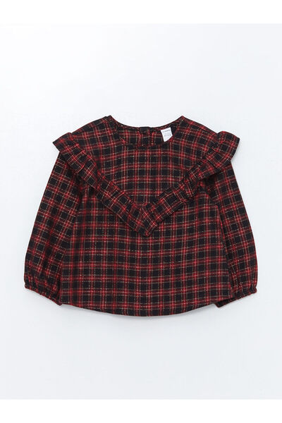 LC Waikiki Lcwk Uzun Kollu Kız Bebek Ekose Gömlek