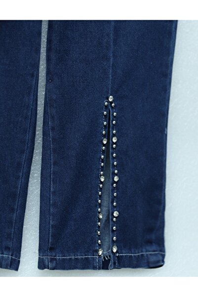 Modamorfo Double jeans set with slit stone detail - lacquer