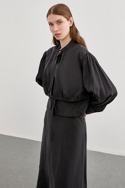 Zühre Richter Collar Black Double Suit TK-1279